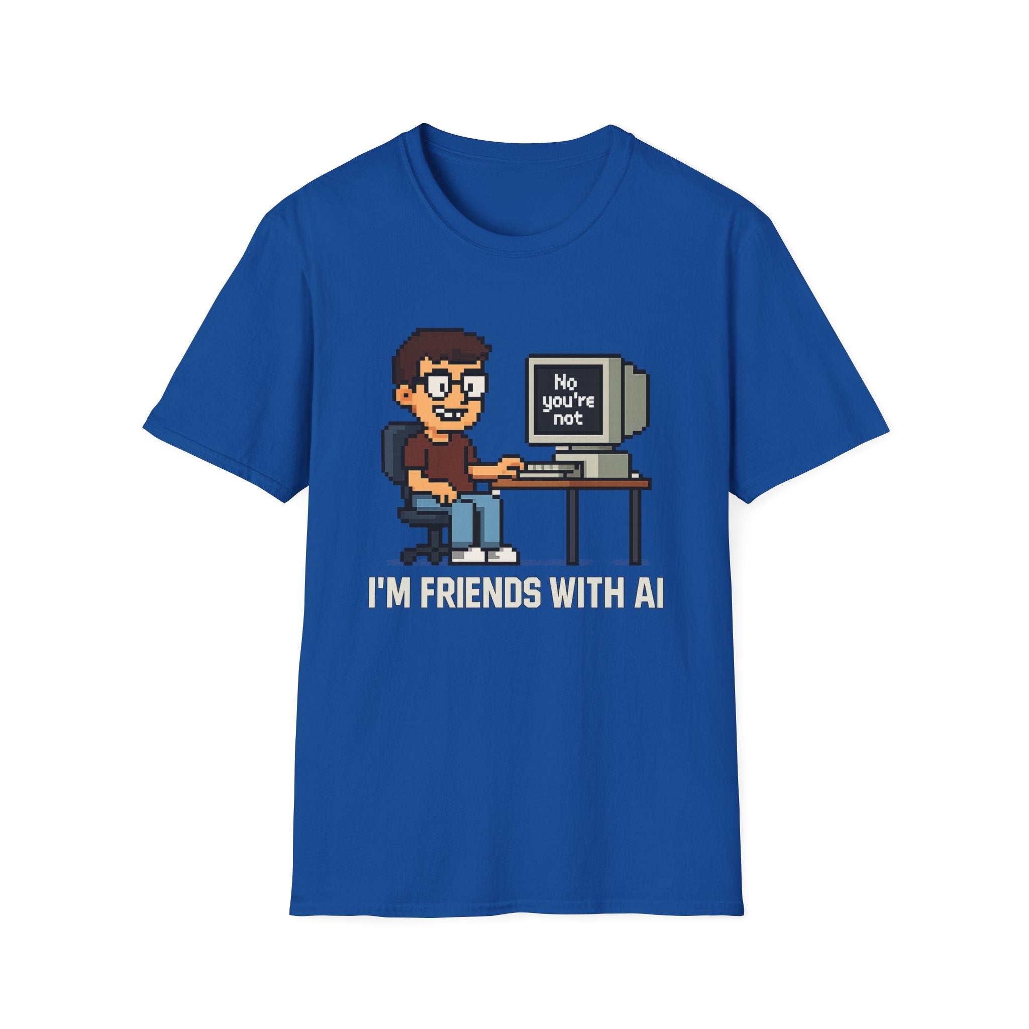 I'm Friends With AI – Retro Pixel Art Tee