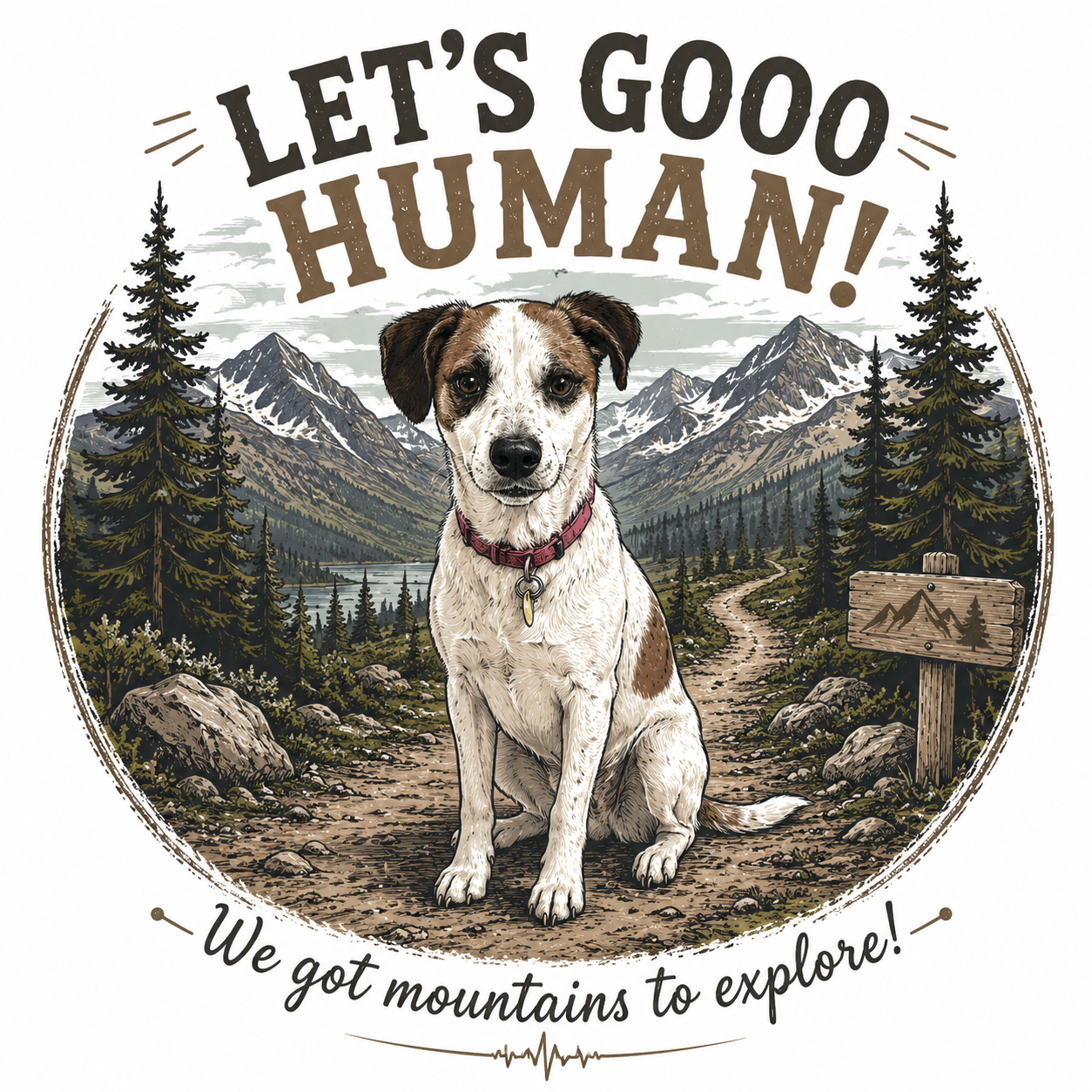 Let's Gooo Human! | Adventure Pup Tee