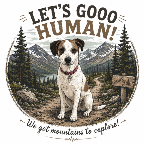 Let's Gooo Human! | Adventure Pup Tee